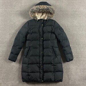 Lauren Ralph Lauren Down Coat Jacket Women's Petite Small Puffer Faux Fur Trim